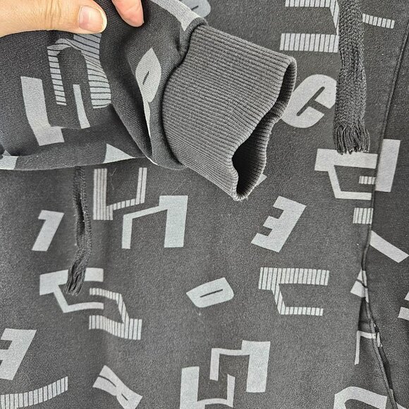 CLRIDE.n Mens S Hoodie Black All Over Print 85 - Picture 4 of 13
